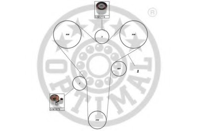 Комплект ремня ГРМ OPTIMAL купить