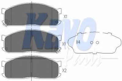 Комплект тормозных колодок, дисковый тормоз KAVO PARTS купить