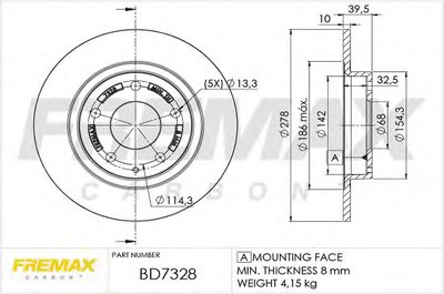 Тормозной диск Premium Black Carbon + FREMAX купить