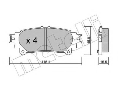 Колодки тормозные (задние) Lexus RX 08-15