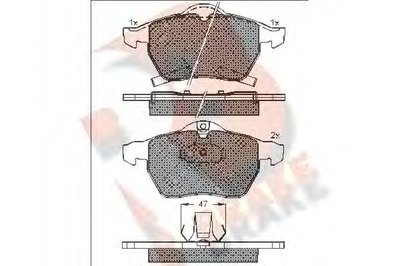 Комплект тормозных колодок, дисковый тормоз R BRAKE купить