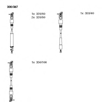 Провода зажигания Opel Omega A 1.8-2.0i 86-98 (к-кт)