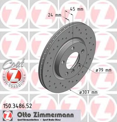 Тормозной диск SPORT BRAKE DISC COAT Z ZIMMERMANN купить