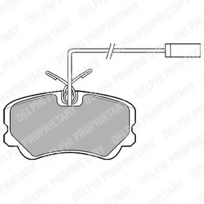 Комплект тормозных колодок, дисковый тормоз DELPHI купить