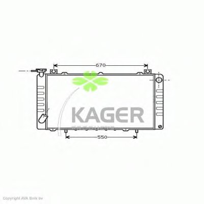 Радиатор, охлаждение двигателя KAGER купить