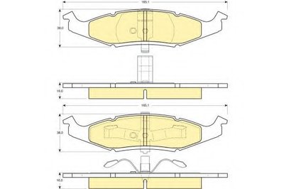 Комплект тормозных колодок, дисковый тормоз GIRLING купить