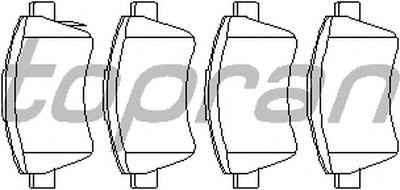 Комплект тормозных колодок, дисковый тормоз TOPRAN купить