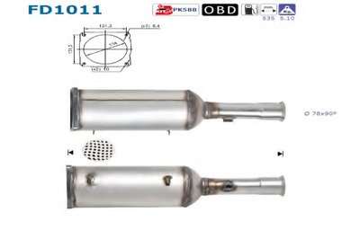 Сажевый / частичный фильтр, система выхлопа ОГ AS купить