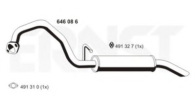 Глушитель выхлопных газов конечный ERNST купить