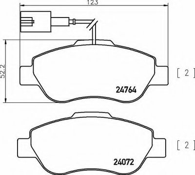 Комплект тормозных колодок, дисковый тормоз BREMBO купить