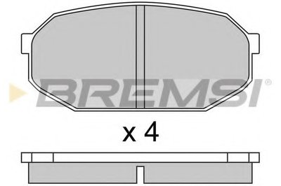 Комплект тормозных колодок, дисковый тормоз BREMSI купить
