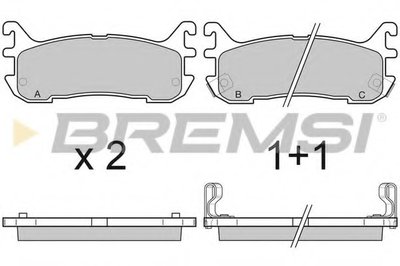Комплект тормозных колодок, дисковый тормоз BREMSI купить