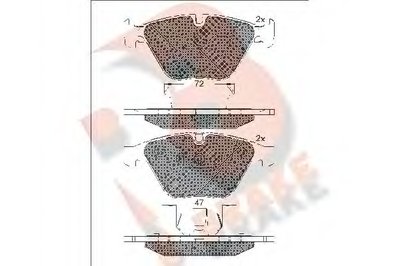 Комплект тормозных колодок, дисковый тормоз R BRAKE купить