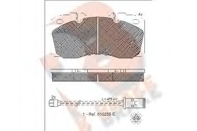 Комплект тормозных колодок, дисковый тормоз R BRAKE купить