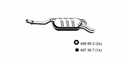 Глушитель выхлопных газов конечный ERNST купить