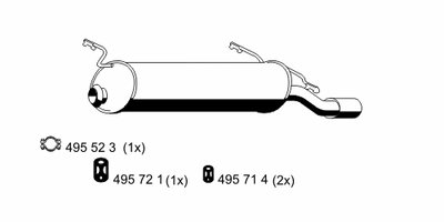 Глушитель выхлопных газов конечный ERNST купить