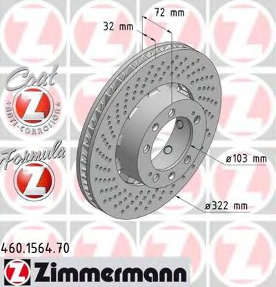 Тормозной диск FORMULA Z BRAKE DISC ZIMMERMANN купить