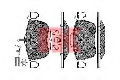 Комплект тормозных колодок, дисковый тормоз NK купить