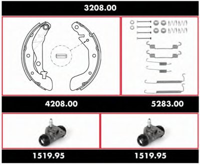 Комплект тормозов, барабанный тормозной механизм Precision Kit REMSA купить