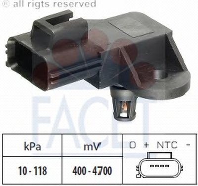 Датчик давления воздуха, высотный корректор; Датчик, давление во впускном газопроводе FACET купить