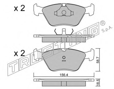 Комплект тормозных колодок, дисковый тормоз TRUSTING купить