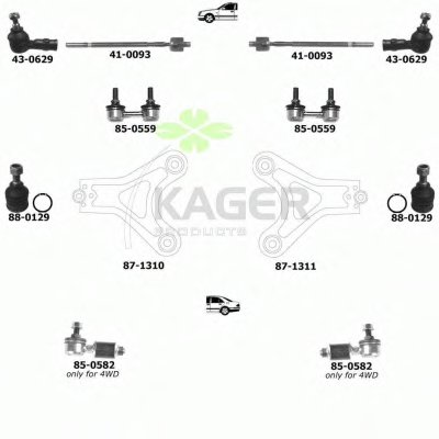 Подвеска колеса KAGER купить