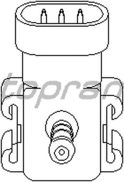 Датчик, давление во впускном газопроводе TOPRAN купить