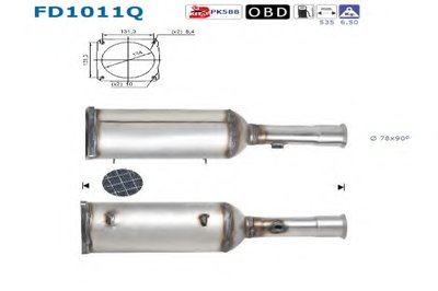 Сажевый / частичный фильтр, система выхлопа ОГ AS купить