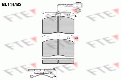 Комплект тормозных колодок, дисковый тормоз FTE купить