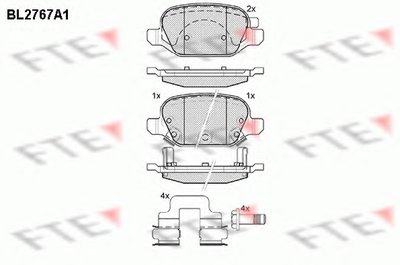 Комплект тормозных колодок, дисковый тормоз FTE купить