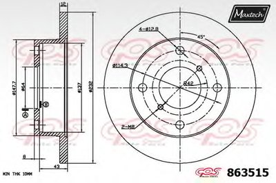 Тормозной диск R+ (Regular Plus) MAXTECH купить