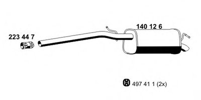 Глушитель выхлопных газов конечный ERNST купить
