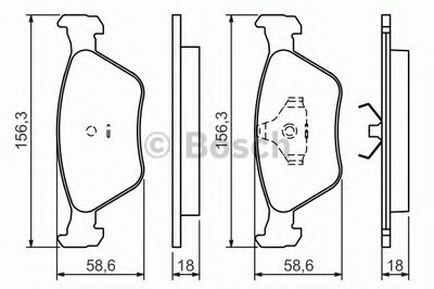 Комплект тормозных колодок, дисковый тормоз BOSCH купить