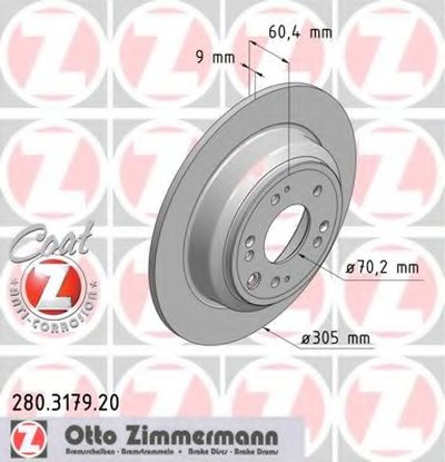 Тормозной диск COAT Z ZIMMERMANN Купить