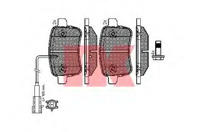 Комплект тормозных колодок, дисковый тормоз NK купить