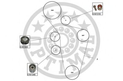 Комплект ремня ГРМ OPTIMAL купить
