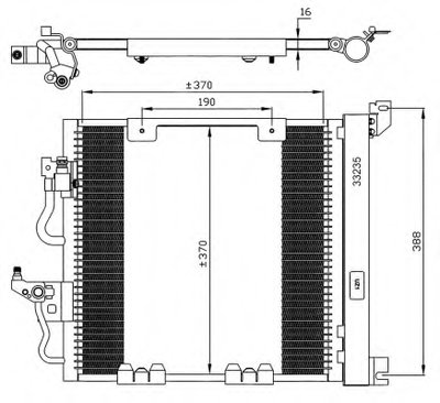 Радиатор кондиционера Opel Astra H 1.3-1.9TDI 05-