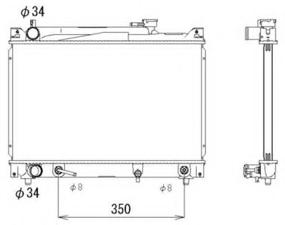 Радиатор охлаждения Suzuki Grand Vitara/Vitara 2.0/2.5 94-03