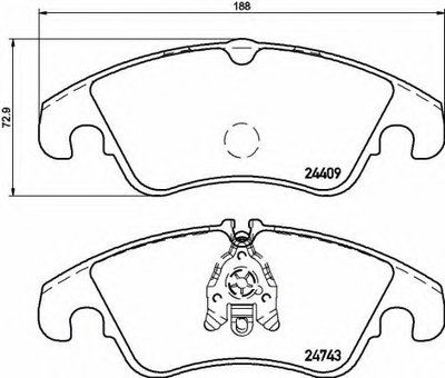 Комплект тормозных колодок, дисковый тормоз BREMBO купить