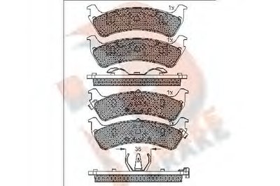 Комплект тормозных колодок, дисковый тормоз R BRAKE купить
