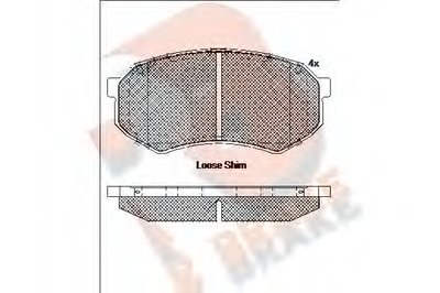 Комплект тормозных колодок, дисковый тормоз R BRAKE купить