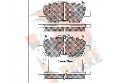 Комплект тормозных колодок, дисковый тормоз R BRAKE купить