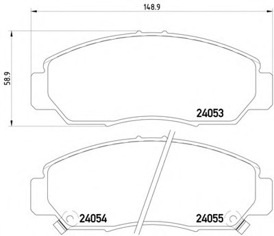 Колодки тормозные (передние) Honda Accord/FR-V 1.7-3.5 04- (Sumitomo)