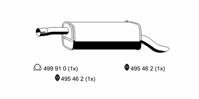 Глушитель выхлопных газов конечный ERNST купить