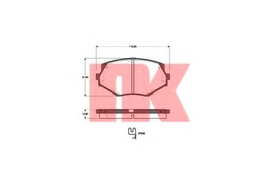 Комплект тормозных колодок, дисковый тормоз NK купить