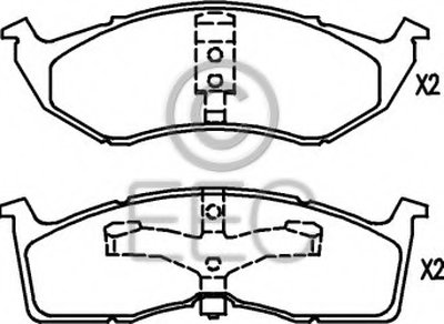 Комплект тормозных колодок, дисковый тормоз EEC купить