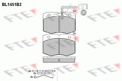 Комплект тормозных колодок, дисковый тормоз FTE купить