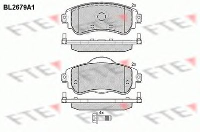 Комплект тормозных колодок, дисковый тормоз FTE купить