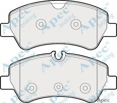 Комплект тормозных колодок, дисковый тормоз APEC braking купить