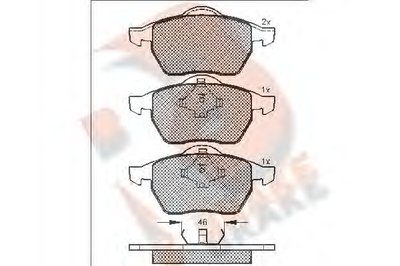 Комплект тормозных колодок, дисковый тормоз R BRAKE купить